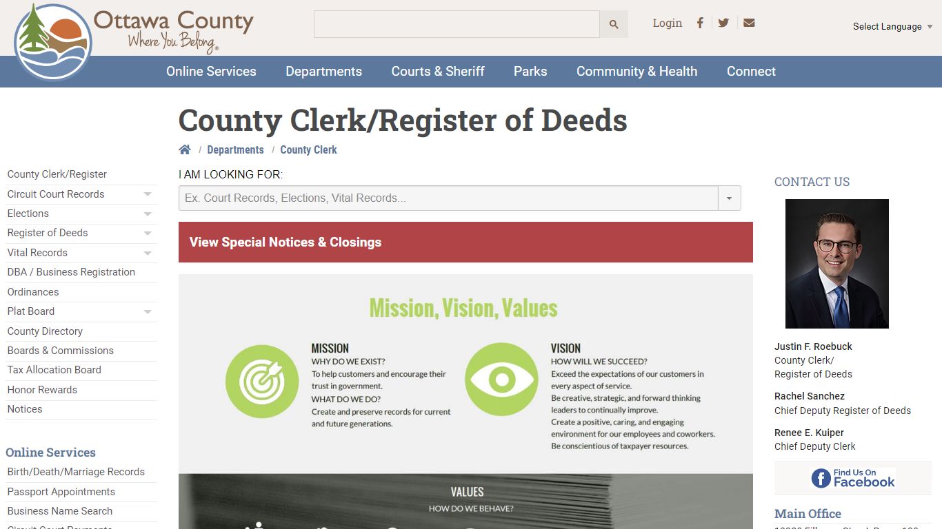 County Clerk/Register of Deeds - Ottawa County, Michigan